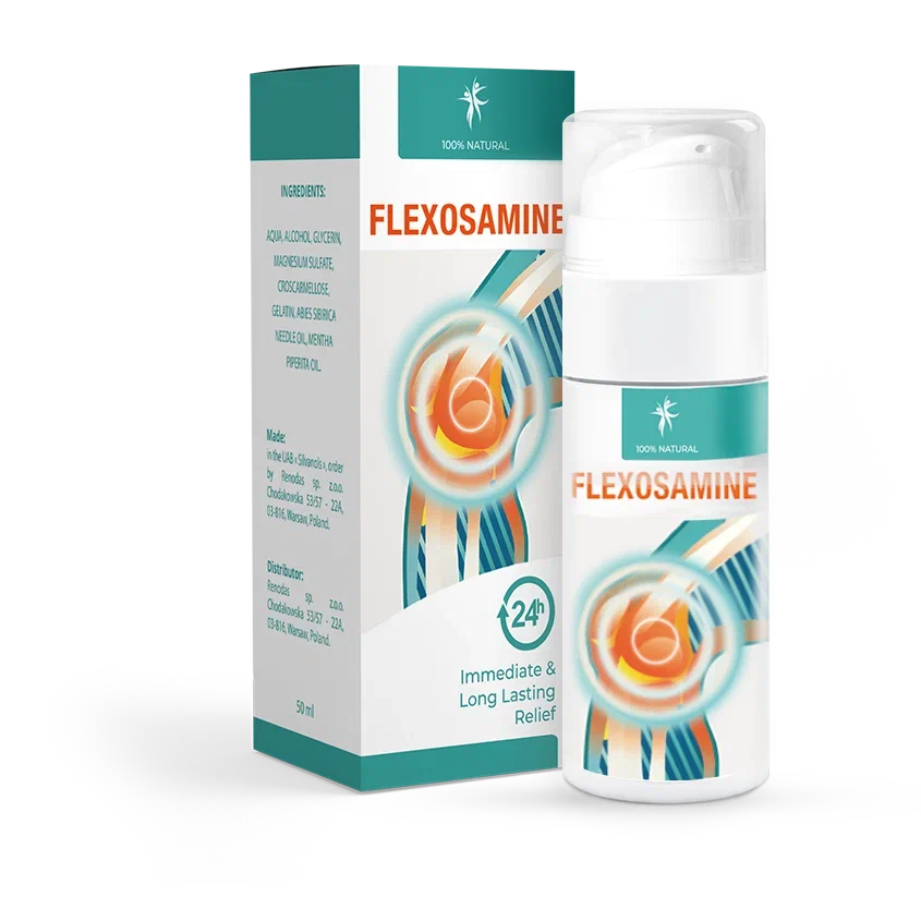 Flexosamine gel y caja del producto